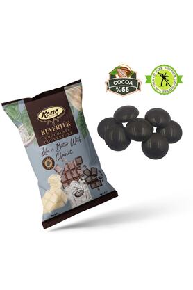 Konç Chocolate Kuvertür Pul Para Çikolata Bitter Kuvertür %55 2 5 Kg