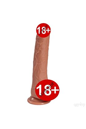 Meyrabest Leo Çi̇ft Katmanlı Ekstra Yumuşak Gerçekci̇ Et Dokulu Reali̇sti̇k Peni̇s-R520 23 Cm