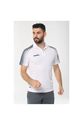Di̇adora Ri̇ti̇m Polo Yaka Kamp T-Shi̇rt Beyaz