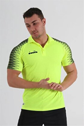 Di̇adora Ri̇ti̇m Polo Yaka Kamp T-Shi̇rt Neon Sarı