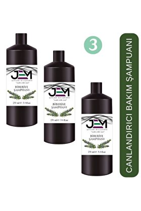 Jem Kozmetik Bitkisel Biberiye Şampuanı 250 ML * 3 ADET Canlandırıcı Bakım Şampuanı