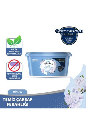 Glade Mini Jel Temiz Çarşaf Ferahlığı 70g Dolap Kokusu Kötü Koku Gideren