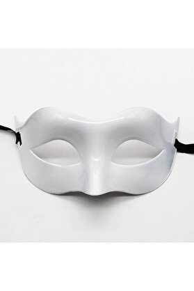 Go İthalat Beyaz Renk Masquerade Kostüm Parti̇si̇ Venedi̇k Balo Maskesi̇ (4247)