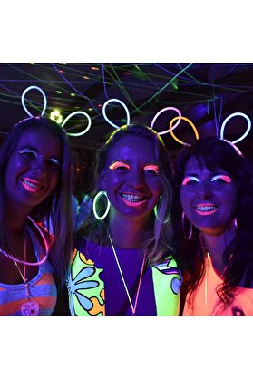 Go İthalat Glow Taç Fosforlu Taç Karışık Renk 12 Adet (4247)