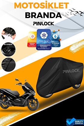 pinlock Honda PCX Su Geçirmez Siyah Motosiklet Çadır Brandası Kalın Kumaş Clipsli