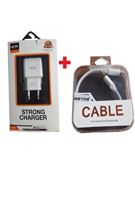Li̇nk Iphone Şarj Aleti̇ Adaptörü 2.1A Şarj Adaptörü Ve Aleti̇ Kablosu