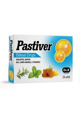 Pastime Pastiver Bitkisel Pastil -Okaliptus, Mentol, Bal, Limon Aromalı, C Vitaminli