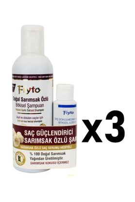 Fiyto Doğal Sarımsak Özlü Şampuan 500 Ml 3'lü Set