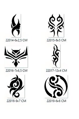 Ai̇rbrush Tattoo Tri̇bal Tasarımlar Geçi̇ci̇ Dövme Şablonu Seti̇ Sadece Desen