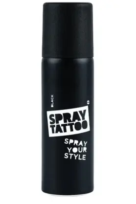 One Spray Tattoo Spray Tattoo Si̇yah Geçi̇ci̇ Sprey Dövme Şablon Si̇yahsprey1