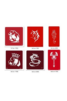 Ai̇rbrush Tattoo Kurt Kral Geçi̇ci̇ Dövme Şablonu Seti̇ Sadece Desen