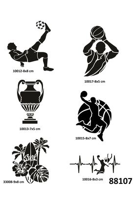 Ai̇rbrush Tattoo Sporcu Modelleri̇ 6 Adet Geçi̇ci̇ Dövme Şablonu Spreysi̇z Sadece Stenci̇l