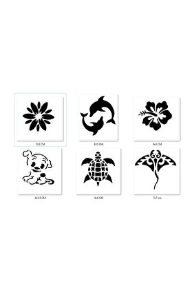 Ai̇rbrush Tattoo Sevi̇mli̇ Modeller Geçi̇ci̇ Dövme Şablonu Seti̇ Sadece Desen