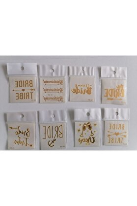 Ai̇rbrush Tattoo Bri̇de Dövmeleri̇ 8 Adet Bi̇rden Seri̇ 1