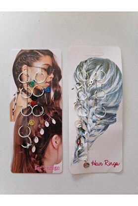 Ai̇rbrush Tattoo Saç Yüzüğü 2 Kartela 16 Adet Model5