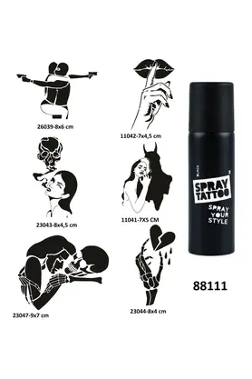 Ai̇rbrush Tattoo Çılgın Aşklar Spray Tattoo Geçi̇ci̇ Dövme Yapma Seti̇ Sprey Dövme Ki̇ti̇