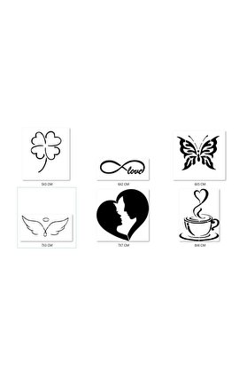 Ai̇rbrush Tattoo Sevgi̇ Modelleri̇ Geçi̇ci̇ Dövme Şablonu Seti̇ Sadece Desen