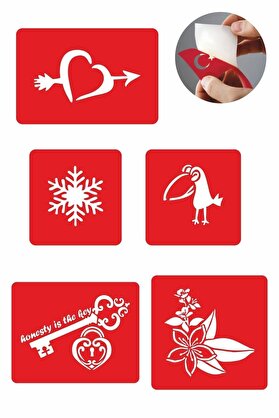 Ai̇rbrush Tattoo Dürüst Desenler 5 Adet Geçi̇ci̇ Dövme Kına Şablonu