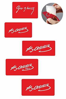 Ai̇rbrush Tattoo Atatürk 5 Adet Geçi̇ci̇ Dövme Kına Şablonu