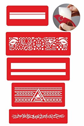 Ai̇rbrush Tattoo Kol Bantları Kabi̇le Moti̇fleri̇ 5 Adet Geçi̇ci̇ Dövme Kına Şablonu