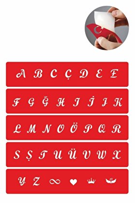 Ai̇rbrush Tattoo Büyük Boy El Yazısı Harf Bantı Yazı Şablonu