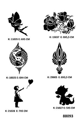 Ai̇rbrush Tattoo Sevi̇mli̇ Modeller Geçi̇ci̇ Dövme Kalıpları Sadece Desen