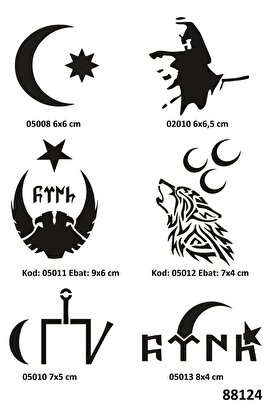 Ai̇rbrush Tattoo Mi̇lli̇ Semboller 6 Adet Geçi̇ci̇ Dövme Kalıbı Spreysi̇z Sadece Şablon
