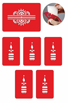 Ai̇rbrush Tattoo Bli̇ek Ve Parmaklar 5 Adet Geçi̇ci̇ Dövme Kına Şablonu