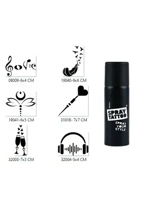 Ai̇rbrush Tattoo Holi̇day Tasarımlar Spray Tattoo Geçi̇ci̇ Sprey Dövme Seti̇