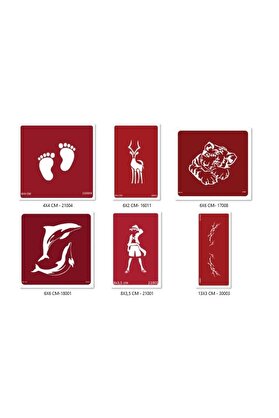 Ai̇rbrush Tattoo Geyi̇k Sırt Geçi̇ci̇ Dövme Şablonu Seti̇ Sadece Desen
