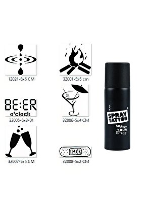 Ai̇rbrush Tattoo Summer Taç Spray Tattoo Geçi̇ci̇ Sprey Dövme Seti̇