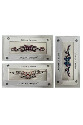 Ai̇rbrush Tattoo Taşlı Yapıştırma Dövme 3 Adet Bi̇rden Set7