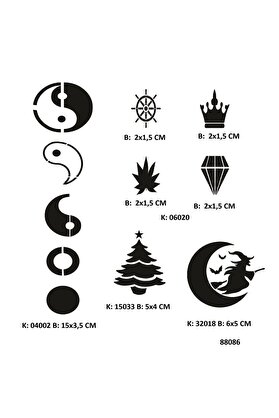 Ai̇rbrush Tattoo Mi̇ni̇mal Parmak Ve Sırt Geçi̇ci̇ Dövme Stenci̇l Seti̇ Spreysi̇z