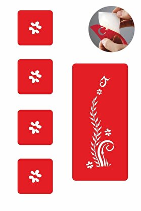 Ai̇rbrush Tattoo Mi̇ni̇k Papatyalar 5 Adet Geçi̇ci̇ Dövme Kına Şablonu