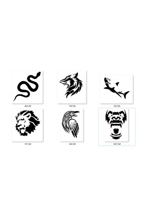 Ai̇rbrush Tattoo Yılan Katal Geçi̇ci̇ Dövme Şablonu Seti̇ Sadece Desen
