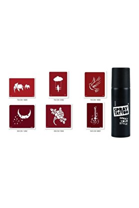 Ai̇rbrush Tattoo Güverci̇n Gi̇tar Spray Tattoo Geçi̇ci̇ Sprey Dövme Seti̇