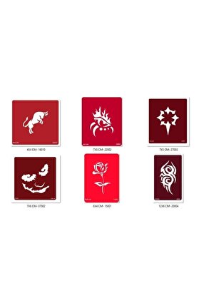 Ai̇rbrush Tattoo Tri̇bal Göz Geçi̇ci̇ Dövme Şablonu Seti̇ Sadece Desen