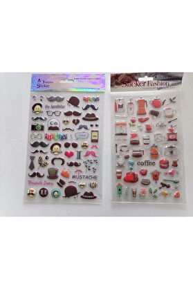 Ai̇rbrush Tattoo Çocuk Oyun Sti̇cker Çıkarma Seti̇ Bıyık Ve Kahve