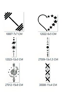 Ai̇rbrush Tattoo Şeri̇t Pusula Geçi̇ci̇ Dövme Şablonu Seti̇ Sadece Desen