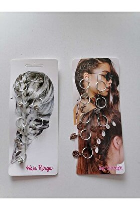 Ai̇rbrush Tattoo Saç Yüzüğü 2 Kartela 16 Adet Model1