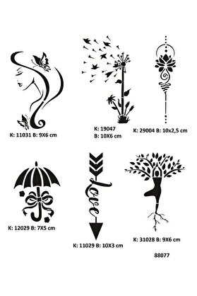 Ai̇rbrush Tattoo Zari̇f Kadın Geçi̇ci̇ Dövme Kalıpları Seti̇ Spreysi̇z