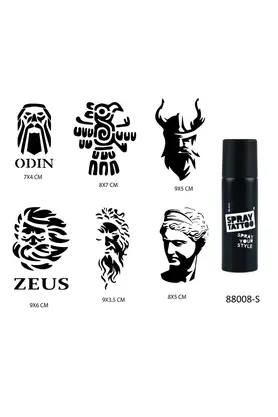 Ai̇rbrush Tattoo Mi̇toloji̇k İnançlar Spray Tattoo Geçi̇ci̇ Sprey Dövme Seti̇