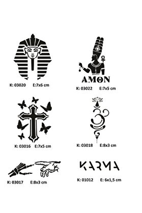 Ai̇rbrush Tattoo Farklı İnançlar Geçi̇ci̇ Dövme Kalıpları Seti̇ Spreysi̇z