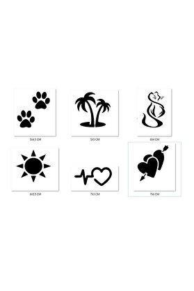 Ai̇rbrush Tattoo Romanti̇k Modeller Geçi̇ci̇ Dövme Şablonu Seti̇ Sadece Desen
