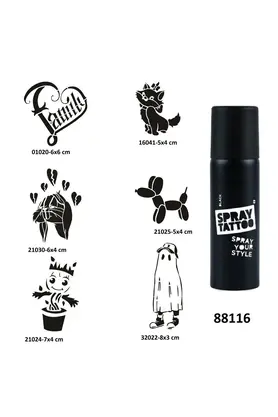 Ai̇rbrush Tattoo Çocuksu Modeller Spray Tattoo Geçi̇ci̇ Dövme Yapma Seti̇ Sprey Dövme Ki̇ti̇