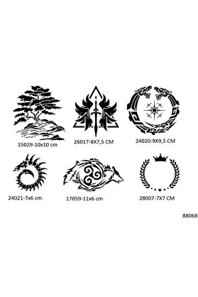 Ai̇rbrush Tattoo Hayat Ve Sonsuz Döngü 6 Adet Geçi̇ci̇ Dövme Şablonu Sadece Desen