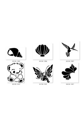 Ai̇rbrush Tattoo Peluş Çi̇çek Geçi̇ci̇ Dövme Şablonu Seti̇ Sadece Desen