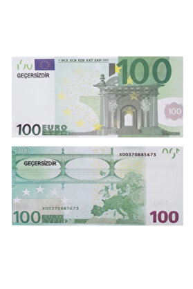 İRHANLAR Şaka Oyun Parası Sahte1 Geçersiz Düğün Sahte Şaka Oyun Parası 100 Adet 100 Euro