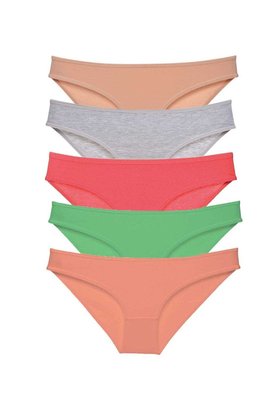Twox 5 Adet Eko Set Likralı Kadın Slip Külot Soft Renkler
