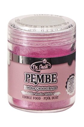 Dr. Gusto Yenilebilir Yaldızlı Sim Boya Pembe 10 Gr